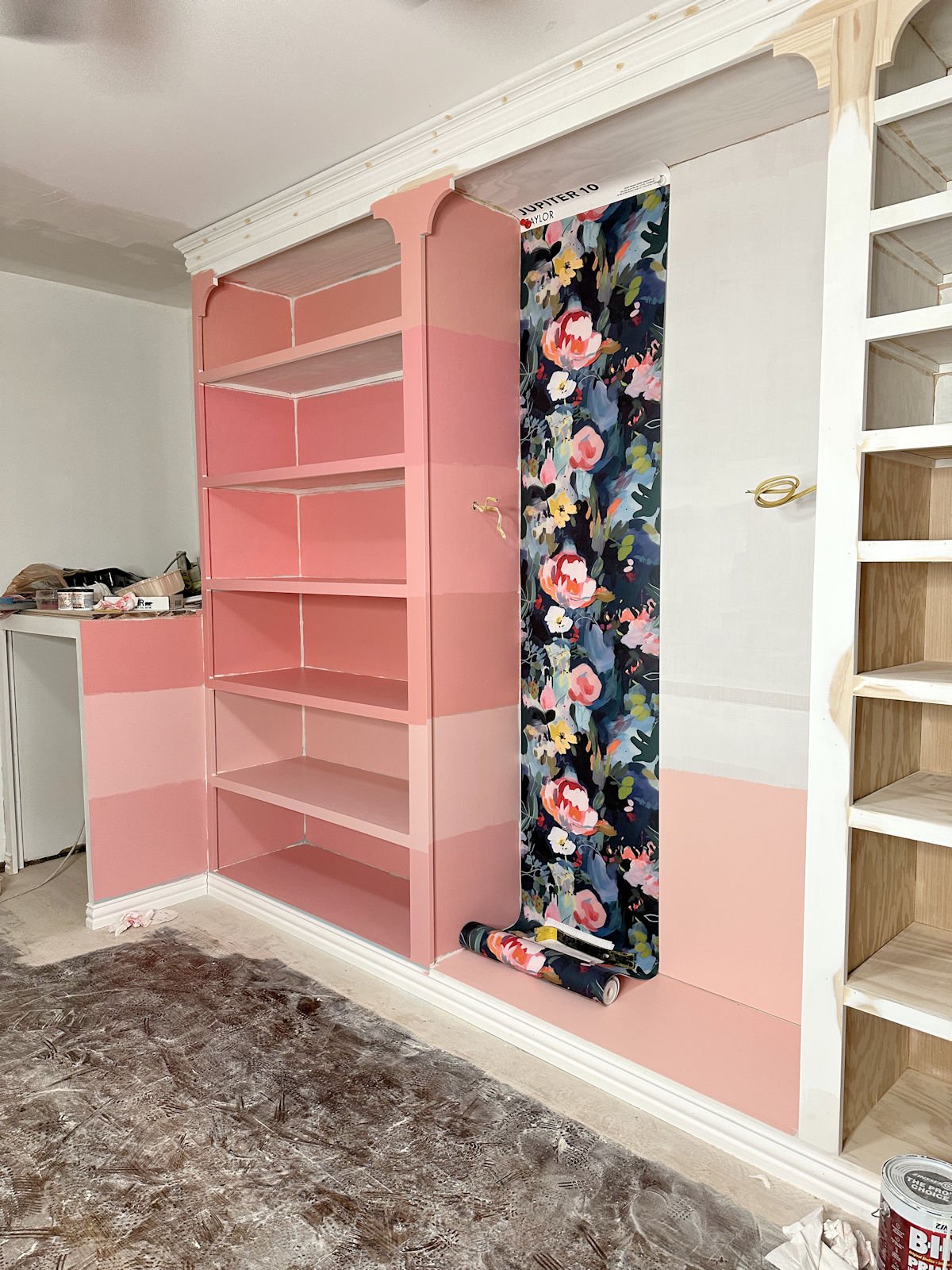 More Walk-In Closet Paint Color Ideas - Testing Pinks And Corals